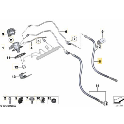 Mangueira Cano Combustível BMW X4 2.0 N20 2016 2017 2018