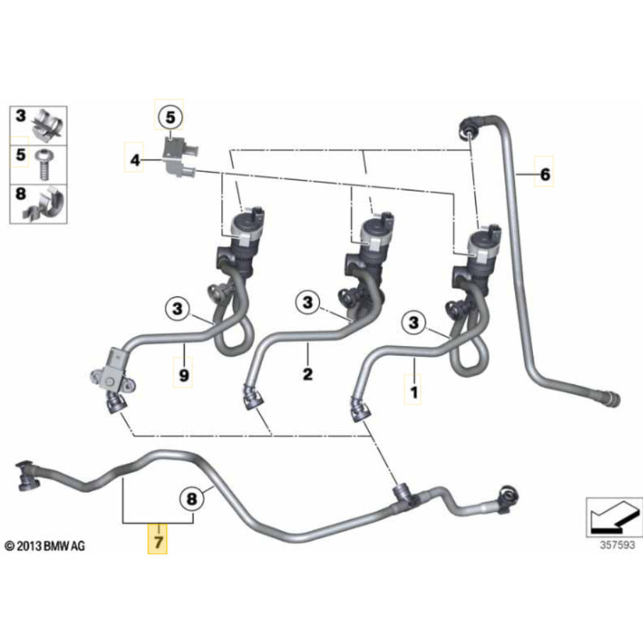 Mangueira Respiro Tanque BMW X4 2.0 N20 2016 2017 2018 Comb