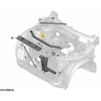 Travessa Painel Frontal BMW X4 2015 2016 2017 2018 Radiador