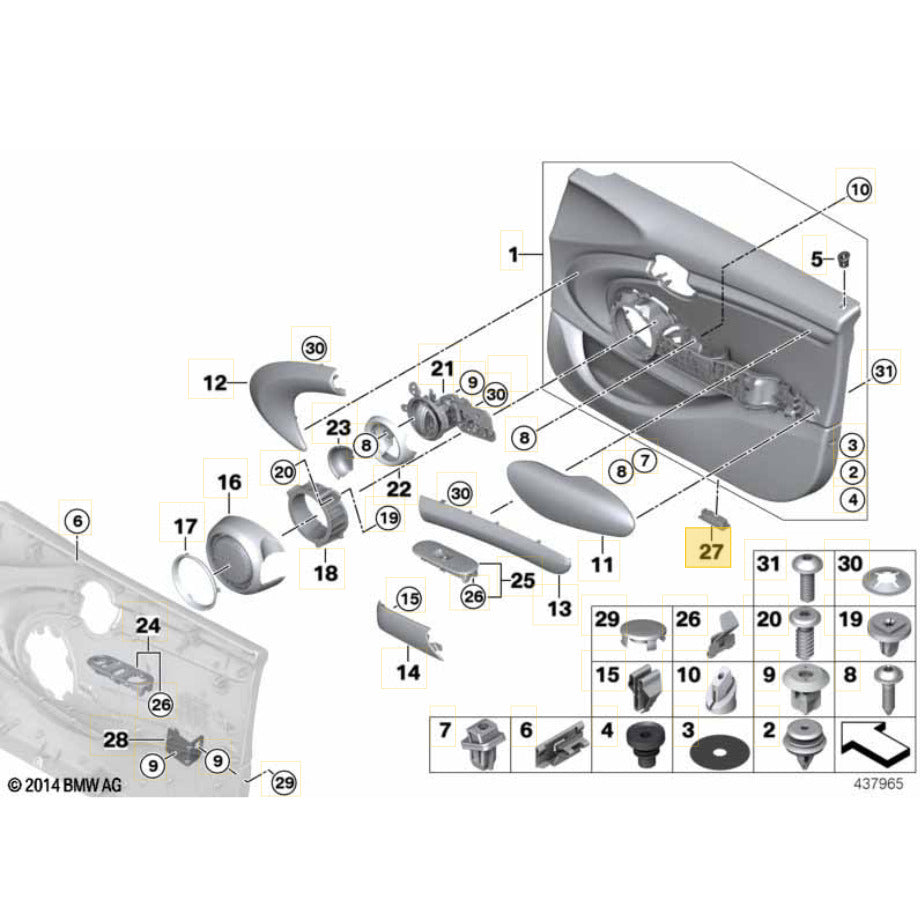Luz Cortesia Forro Porta Mini Cooper S 2021 2022 2023 Porta Mala