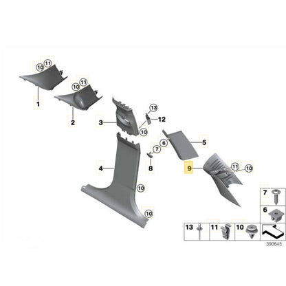 Moldura Coluna D Mini Cooper 2021 2022 2023 Esquerda Mala