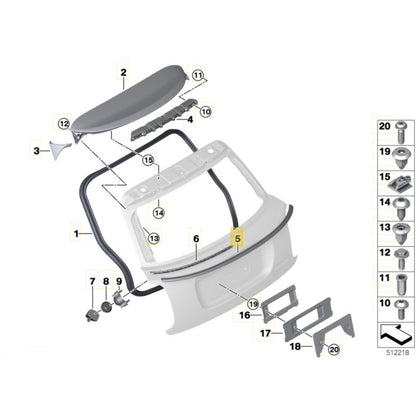 Friso Cromado Mini Cooper S 2021 2022 2023 Tampa Traseira