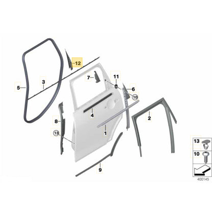 Acabamento Porta Mini Cooper S 2021 2023 Traseira Esquerda