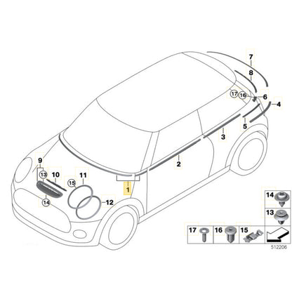 Friso Cromado Capô Mini Cooper S 2021 2022 2023 Parabrisa