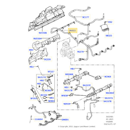 Mangueira Injetor Combustível Range Rover 4.4 V8 Diesel 2016