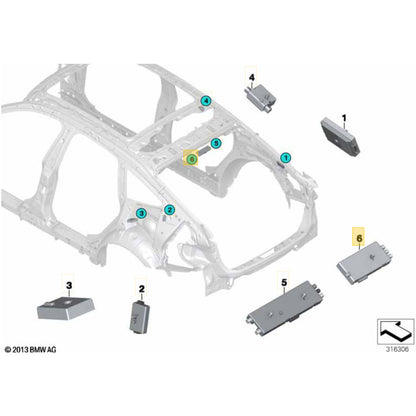 Antena AM FM Som Amplificada BMW 320i GT 2015 2016 2017