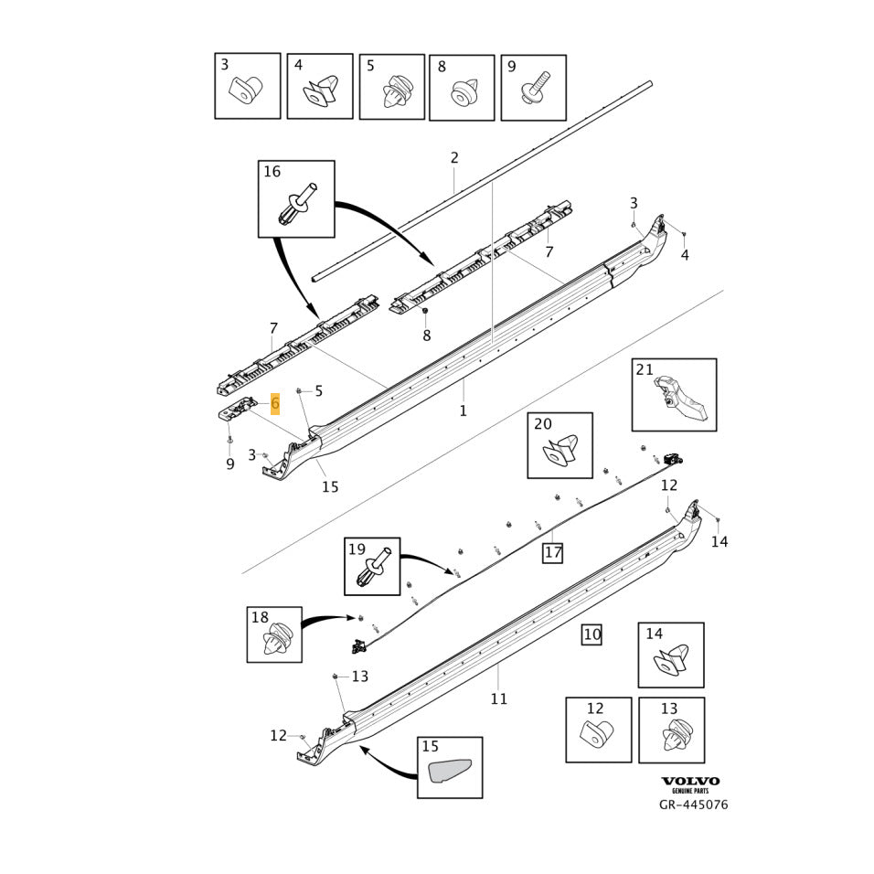 Suporte Spoiler Volvo XC90 2018 2019 2020 Dianteiro Direito