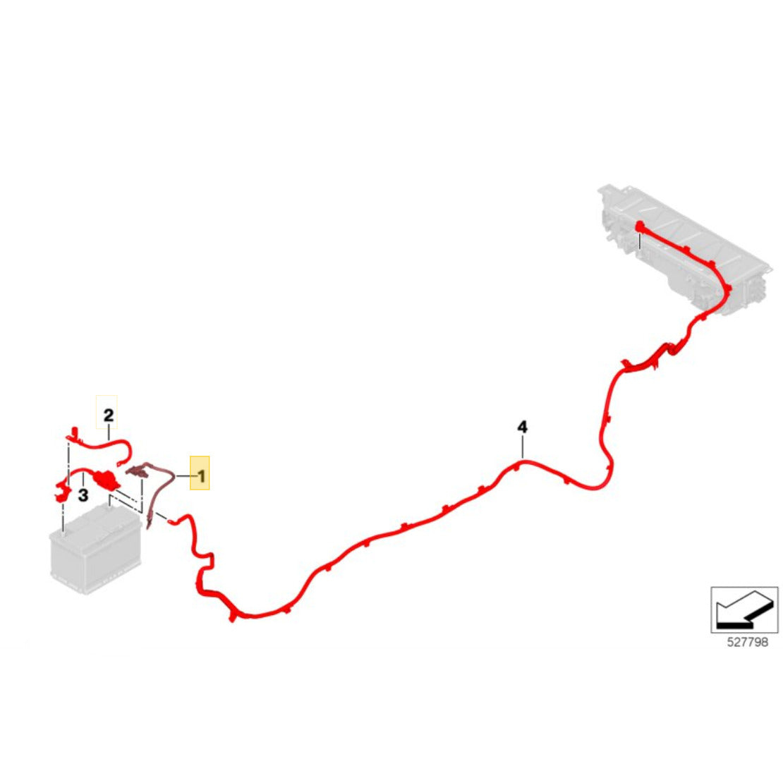 Cabo Polo Negativo Bateria Mini Cooper S 2.0 B48 2021 2022