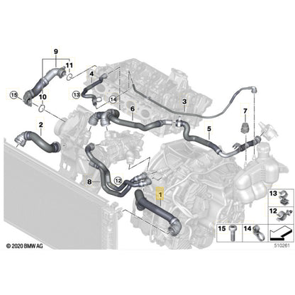 Mangueira Água Radiador Mini Cooper S 2.0 2021 2022 Superior