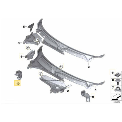 Duto Grade Parabrisa Mini Cooper S 2.0 B48 2021 2022 Direita
