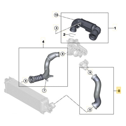 Mangueira Intercooler Mini Cooper S 2.0 2021 2022 Esquerda