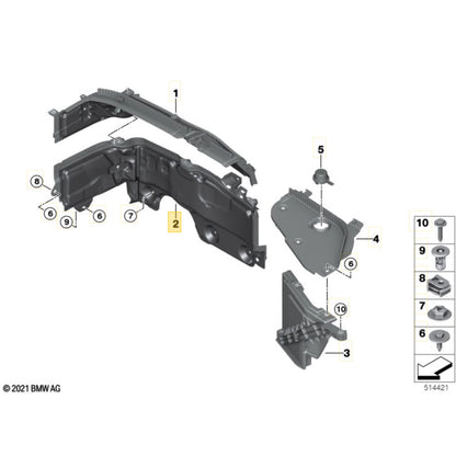 Acabamento Corta Fogo Mini Cooper S 2021 2022 2023 Externo