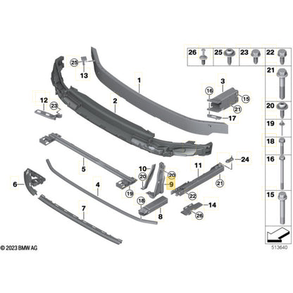 Suporte Alma Parachoque Mini Cooper S 2021 2023 Diant Esquerdo