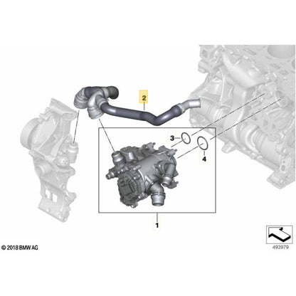 Mangueira Água Mini Cooper S 2.0 B48 2021 2022 Termostática