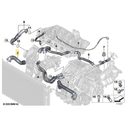 Mangueira Água Radiador Mini Cooper S 2.0 2021 2022 Superior