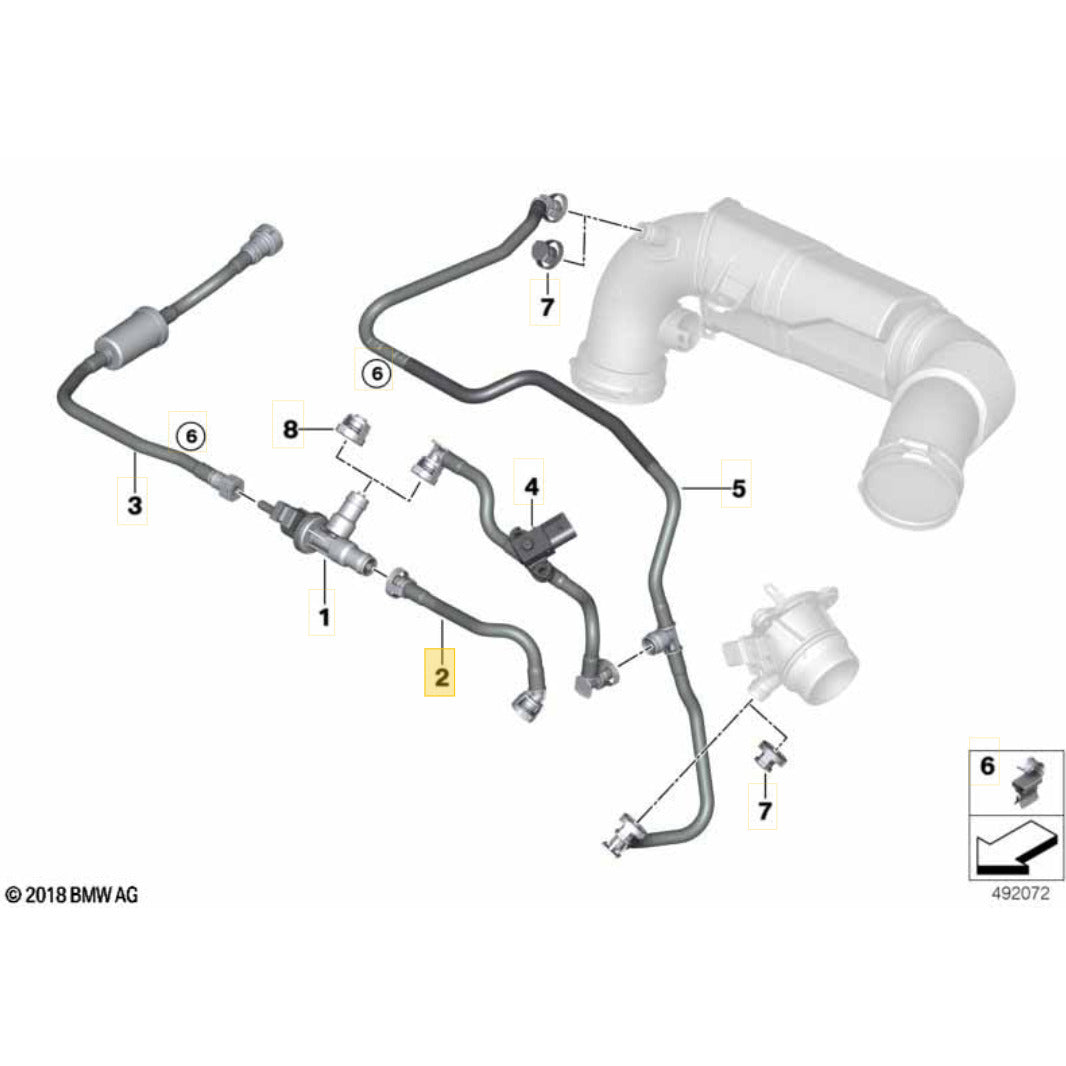 Mangueira Respiro Ar Mini Cooper S 2.0 B48 2021 2022 Motor