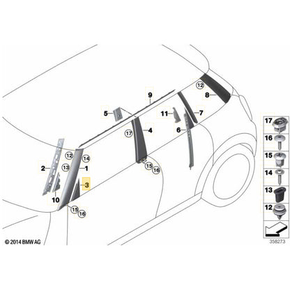 Moldura Porta Mini Cooper S 2021 2022 2023 Dianteira Esquerd