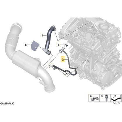 Mangueira Respiro Ar Mini Cooper S 2.0 B48 2021 2022 Bloco