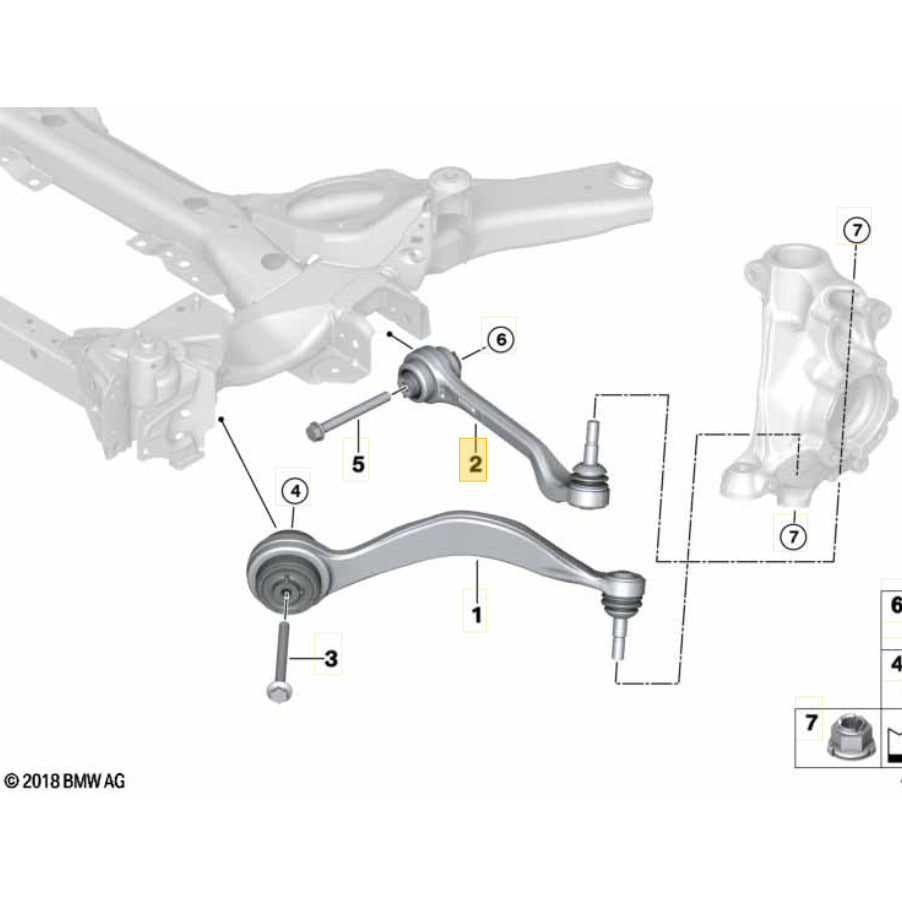 Braço Suspensão BMW 320i M G20 2020 2021 2022 Dianteiro Esquerdo