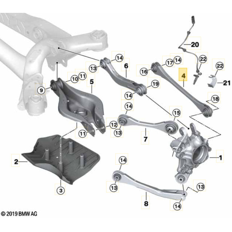 Braço Suspensão BMW 320i M G20 2020 2021 2022 Traseiro