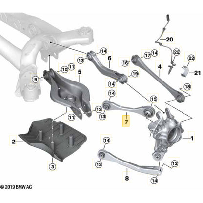 Braço Suspensão BMW 320i 2020 2021 2022 Traseiro Esquerdo
