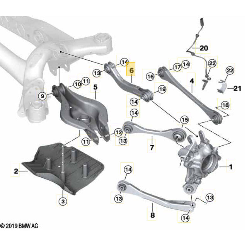 Braço Suspensão BMW 320i 2020 2021 2022 Superior Traseiro