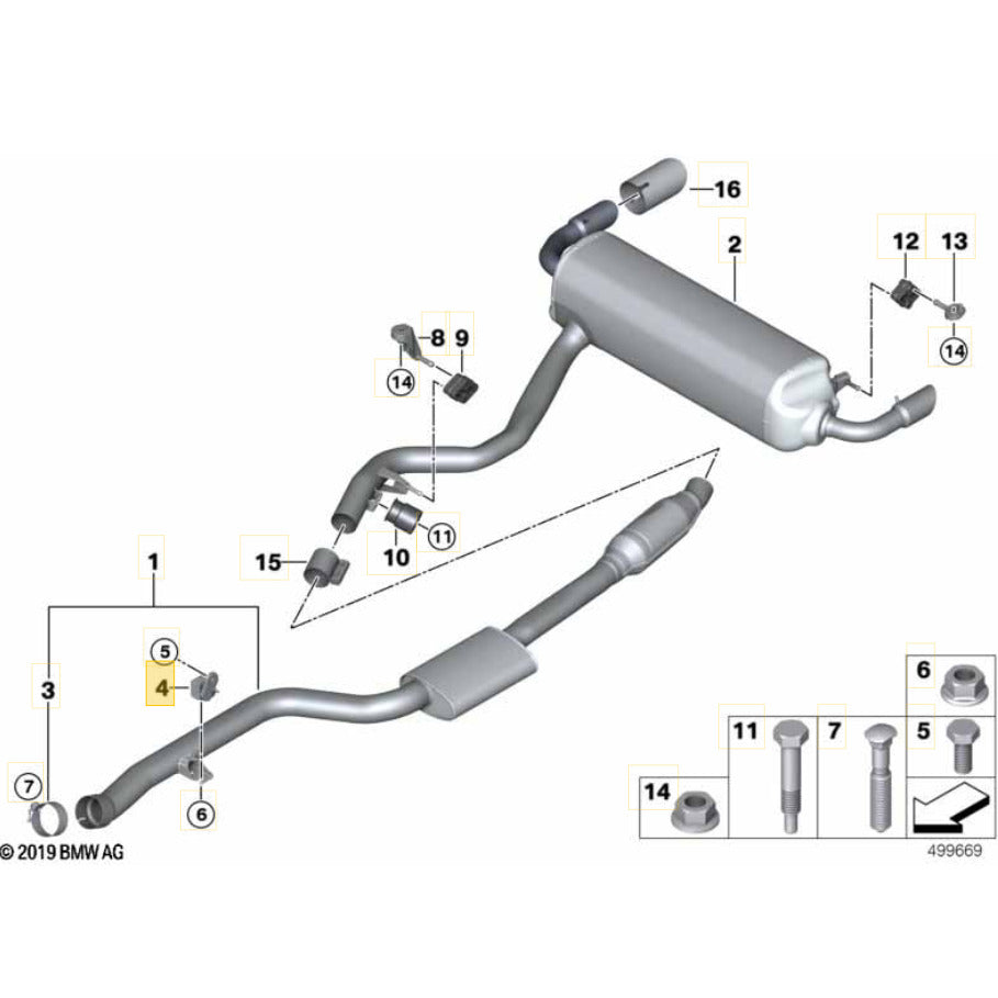 Coxim Suporte Escape BMW 320i M B42 184cv 2021 2022 Câmbio