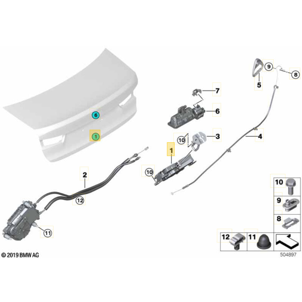 Fechadura Trava BMW 320i M G20 2020 2021 2022 Tampa Traseira