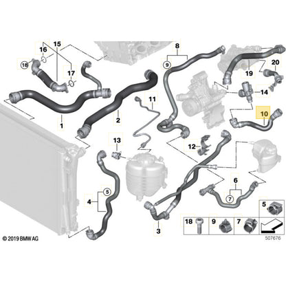 Mangueira Água Bomba BMW 320i B42 184cv 2021 2022 Motor