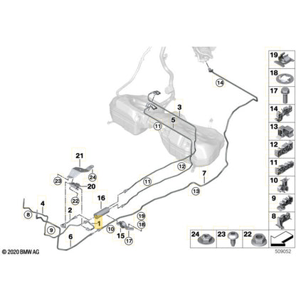 Mangueira Sensor Etanol BMW 320i B42 184cv 2021 2022 Linha