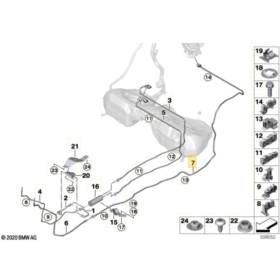 Mangueira Linha Combustível BMW 320i G20 2021 2022 7458372
