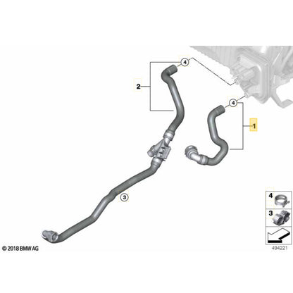 Mangueira Água Evaporadora BMW 320i B42 2021 2022 9398952