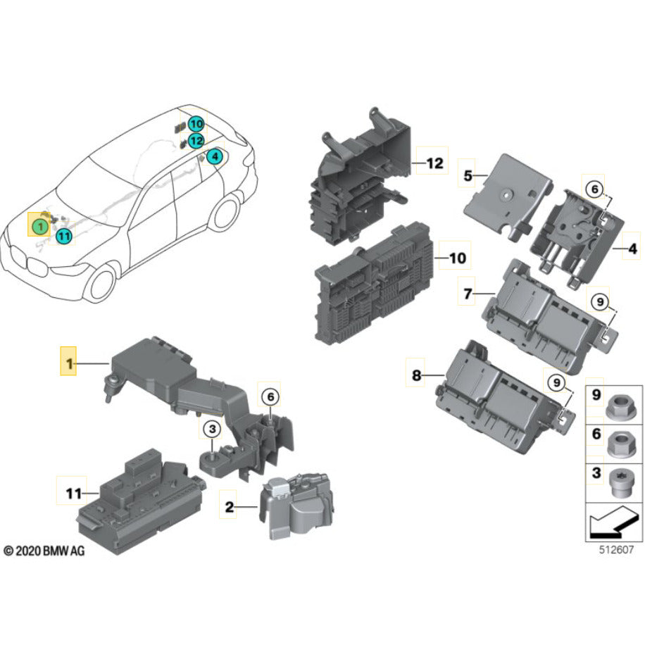 Módulo Terminal Bateria BMW 320i G20 2020 2021 2022 6842524