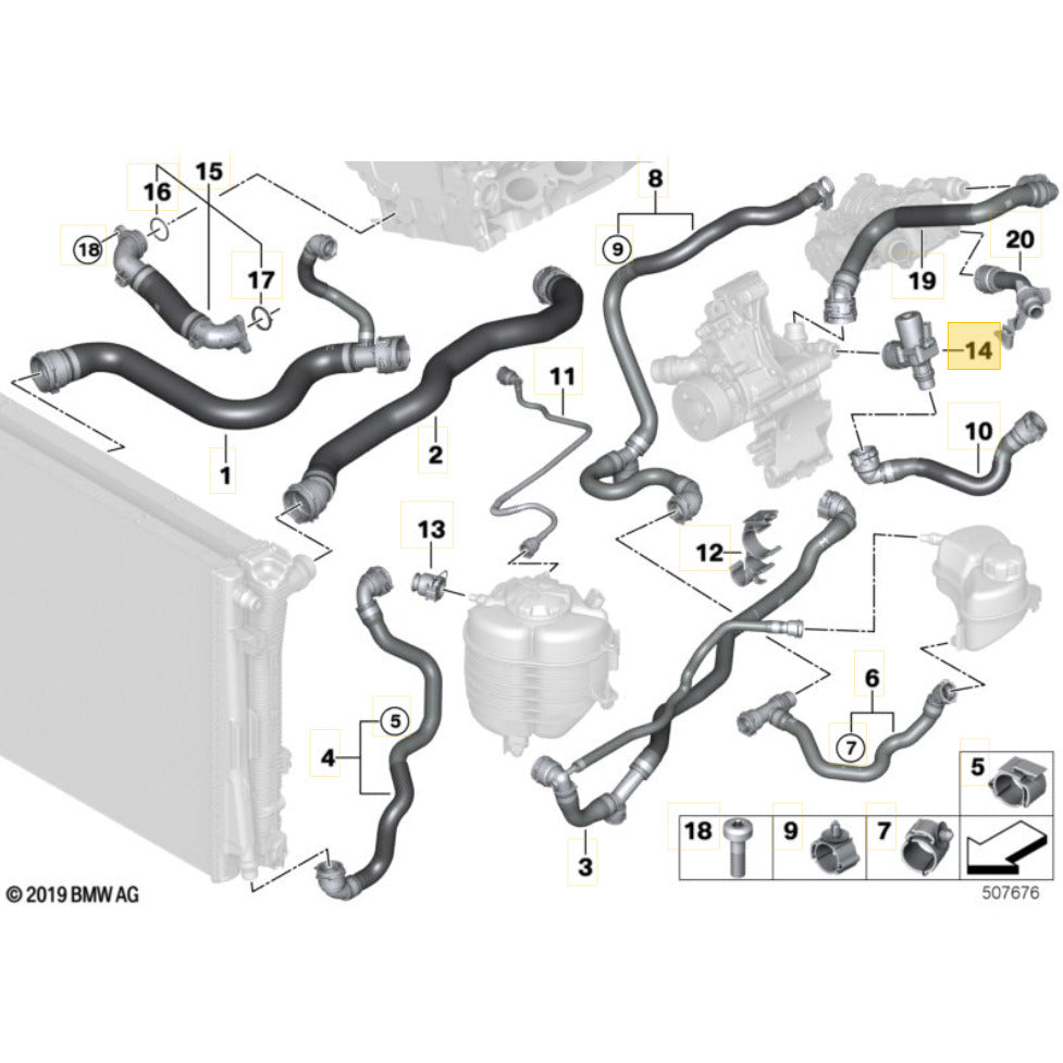 Válvula Aquecimento Comutação BMW 320i B42 184cv 2021 2022