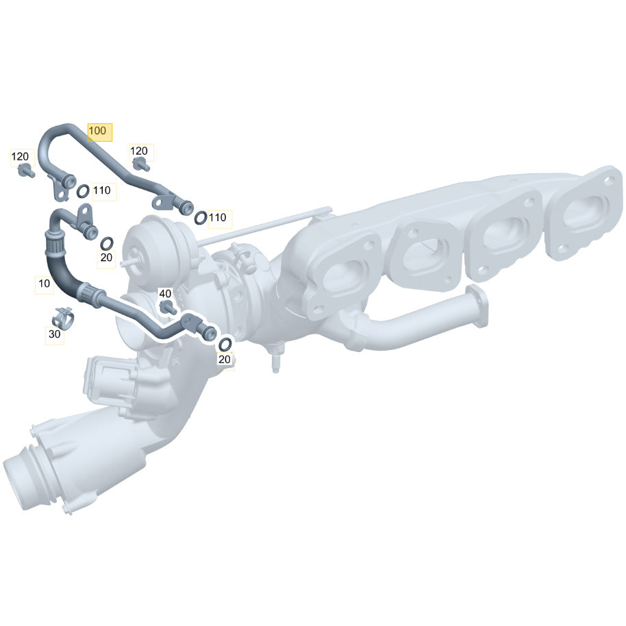 Cano Tubo Turbina Mercedes C180 1.6 15 2016 2017 A2742030602
