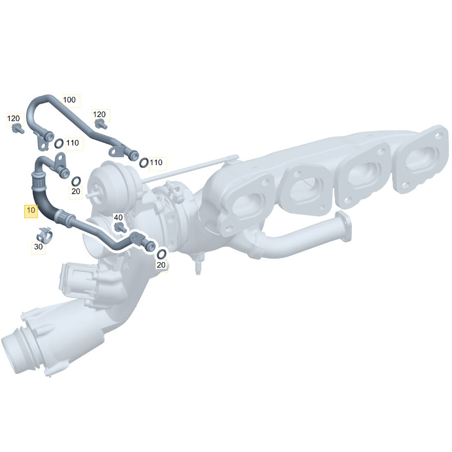 Cano Tubo Turbina Mercedes C180 1.6 15 2016 2017 A2742032702
