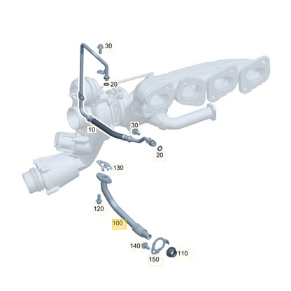 Mangueira Cano Óleo Mercedes C180 1.6 2015 2016 2017 Turbina