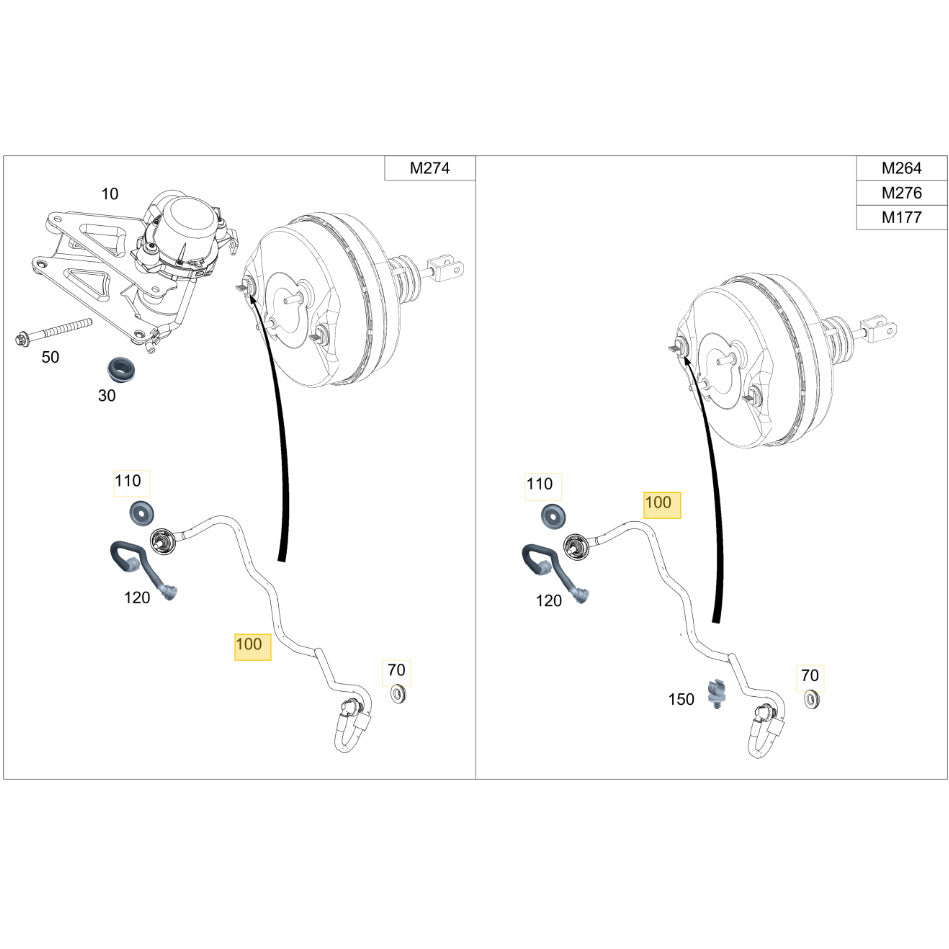 Mangueira Vácuo Ar Mercedes C180 1.6 2015 2016 2017 2018
