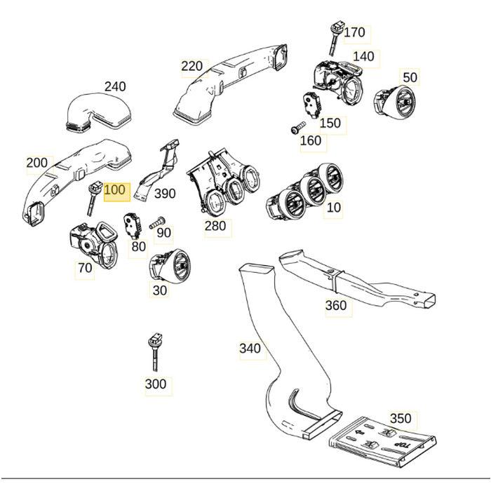 Sensor Temperatura Mercedes C180 1.6 2016 2017 Ar Condicionado