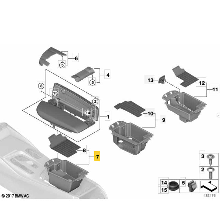 Porta Treco Objetos Painel BMW 530e 540i G30 2019 2020 2021