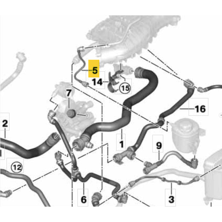 Mangueira Tubo Admissão BMW 530e 2019 2020 2021 B48 Híbrido
