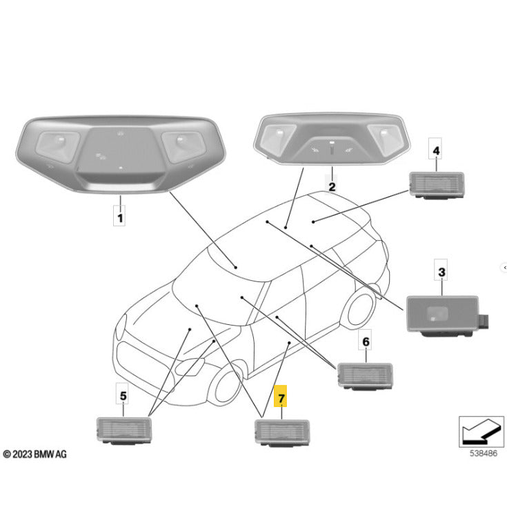LED Cortesia Porta Mini Countryman JCW U25 2024 2025 2026