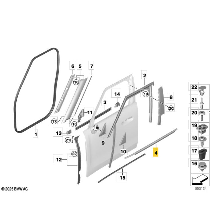 Friso Externo Porta Mini Countryman 2025 Dianteiro Esquerdo