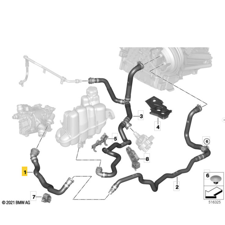 Mangueira Arrefecimento Mini Cooper JCW BMW X1 2025 2026