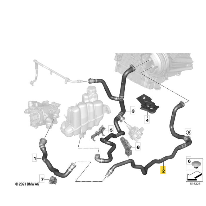 Mangueira Arrefecimento Mini Cooper JCW BMW X1 2025 2026