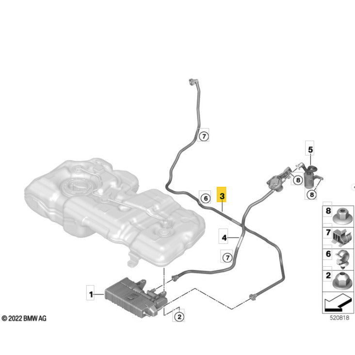 Mangueira Canister Combustível Mini Cooper JCW 2.0 2025 2026