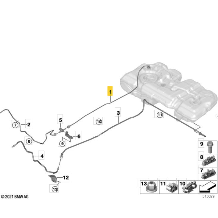 Linha Combustível Mini Cooper JCW BMW X1 U25 2024 2025 2026
