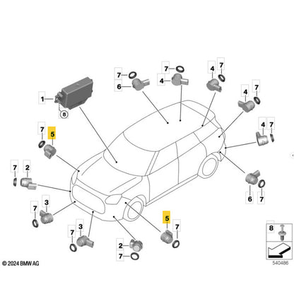 Sensor Estacionamento Mini Countryman JCW 2025 Dianteiro