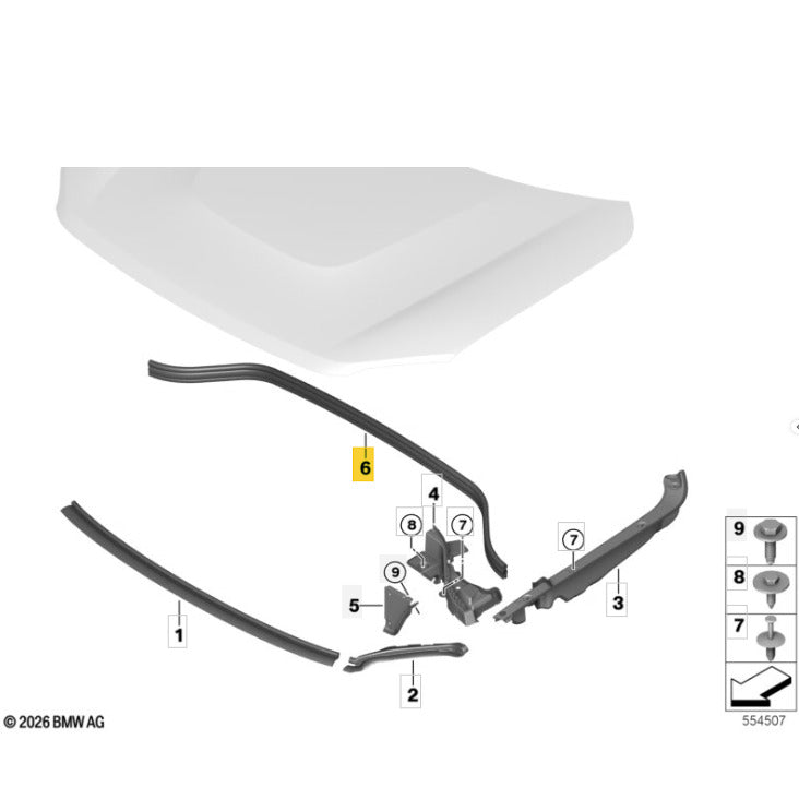 Vedação Borracha Capô Churrasqueira Mini Countryman JCW 2025