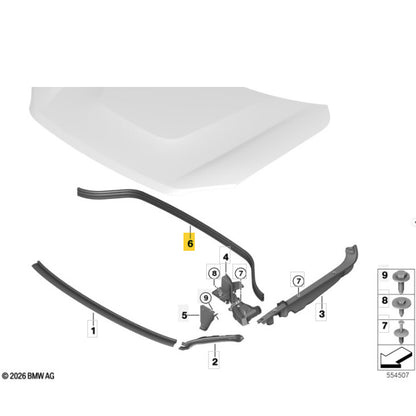 Vedação Borracha Capô Churrasqueira Mini Countryman JCW 2025